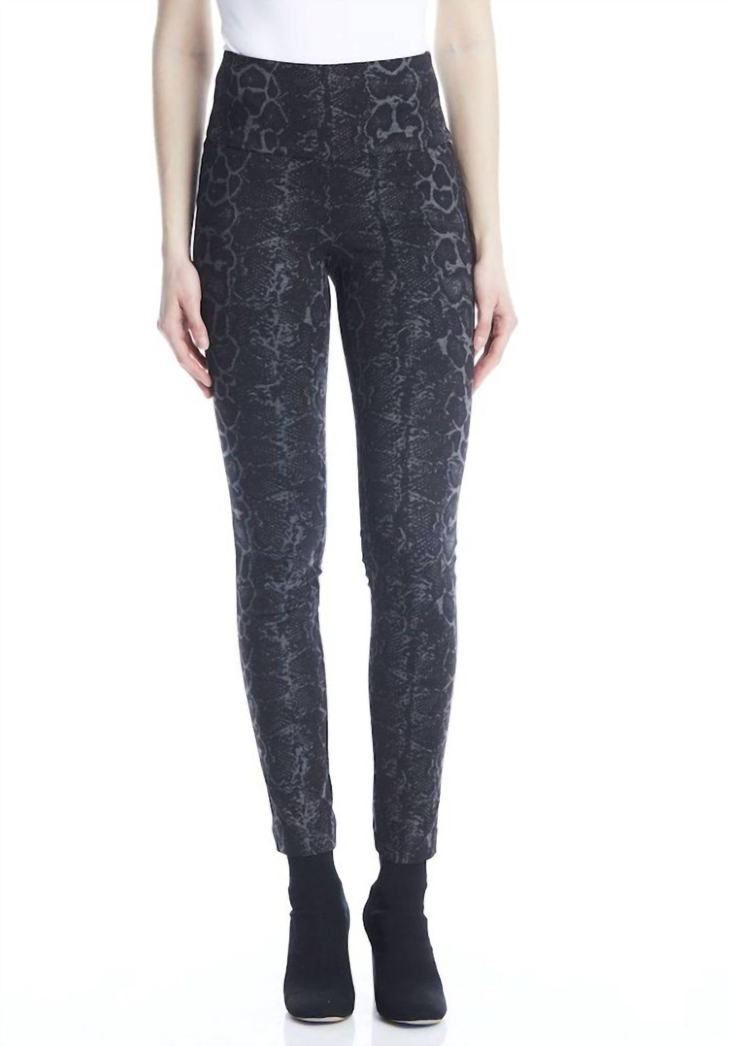 Вики Уайлд - брюки в змеином принте, черные Iltm 
Вики Уайлд - брюки в змеином принте, черные Iltm