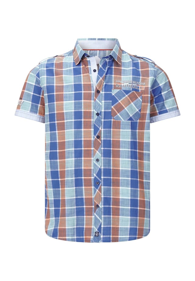 Рубашка с короткими рукавами мальмфинн Jan Vanderstorm, синий 
Рубашка с короткими рукавами мальмфинн Jan Vanderstorm, синий