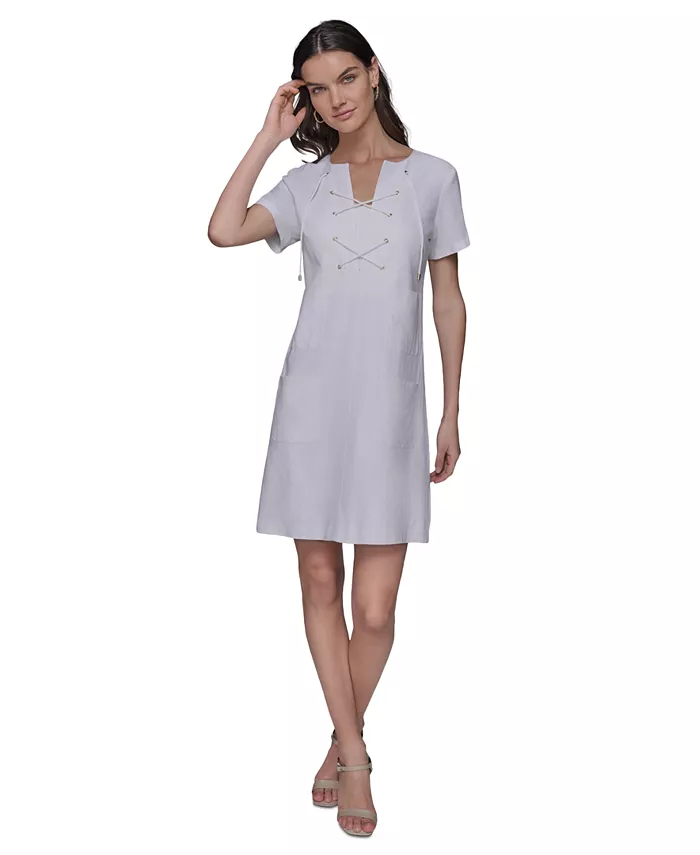 Женское платье-сорочка с кружевным корсетом на шнуровке KARL LAGERFELD PARIS, белый
Женское платье-сорочка с кружевным корсетом на шнуровке KARL LAGERFELD PARIS, белый