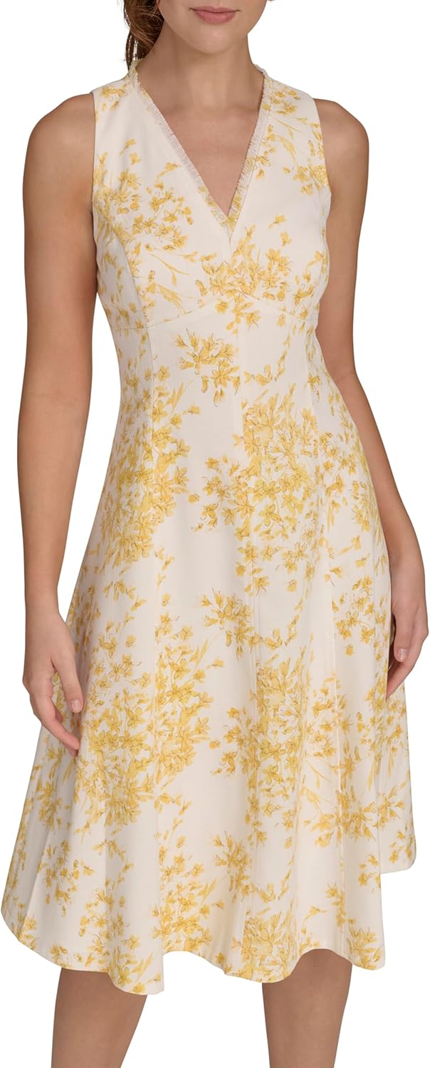 Женское платье Tommy Hilfiger без рукавов с V-образным вырезом и расклешенной юбкой, Ivory/ Yellow
Женское платье Tommy Hilfiger без рукавов с V-образным вырезом и расклешенной юбкой, Ivory/ Yellow