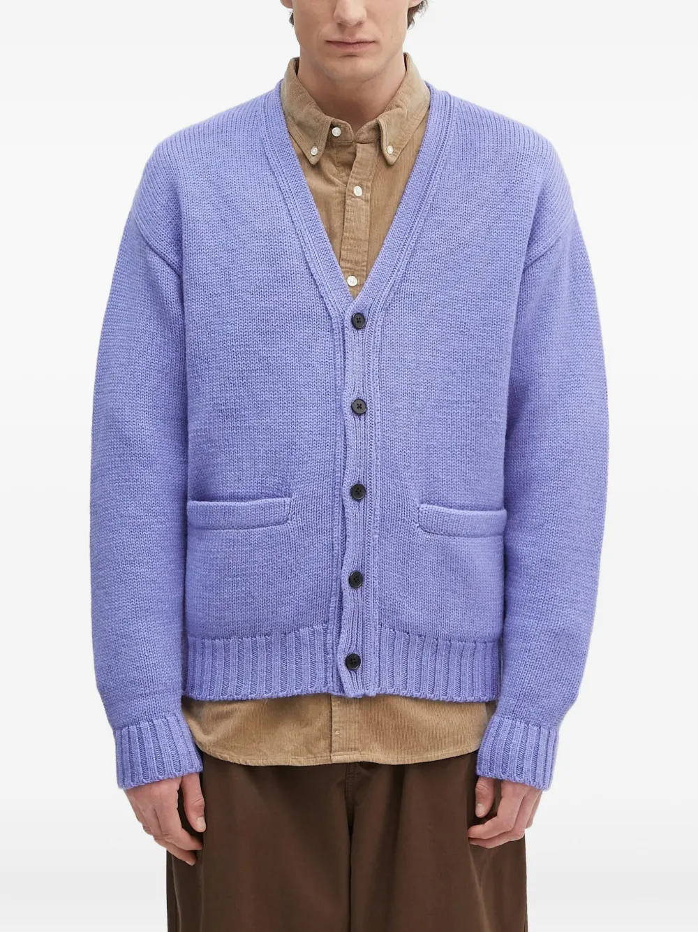 Кардиган с сердечным мотивом WACKO MARIA, фиолетовый
Кардиган с сердечным мотивом WACKO MARIA, фиолетовый