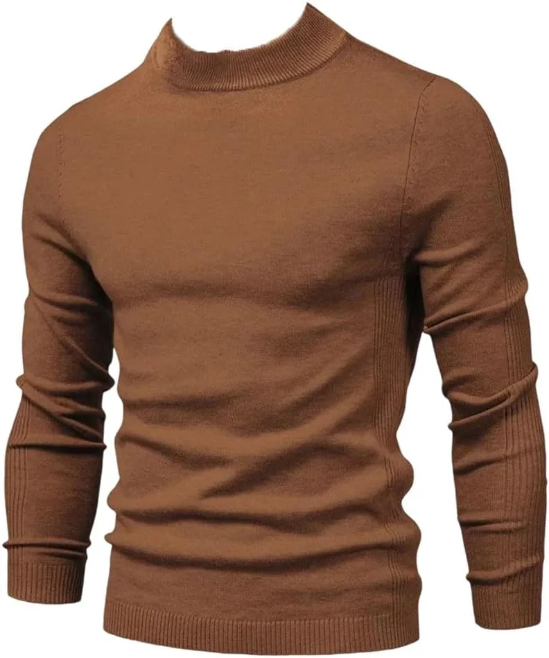 Мужской зимний толстый свитер с высоким воротником slim fit
Мужской зимний толстый свитер с высоким воротником slim fit