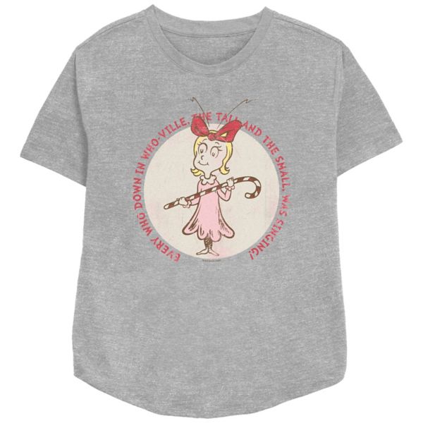 Женская футболка свободного кроя с принтом «Доктор Сьюз» и «Синди Лу, которая штампует» Grinch, серый
Женская футболка свободного кроя с принтом «Доктор Сьюз» и «Синди Лу, которая штампует» Grinch, серый