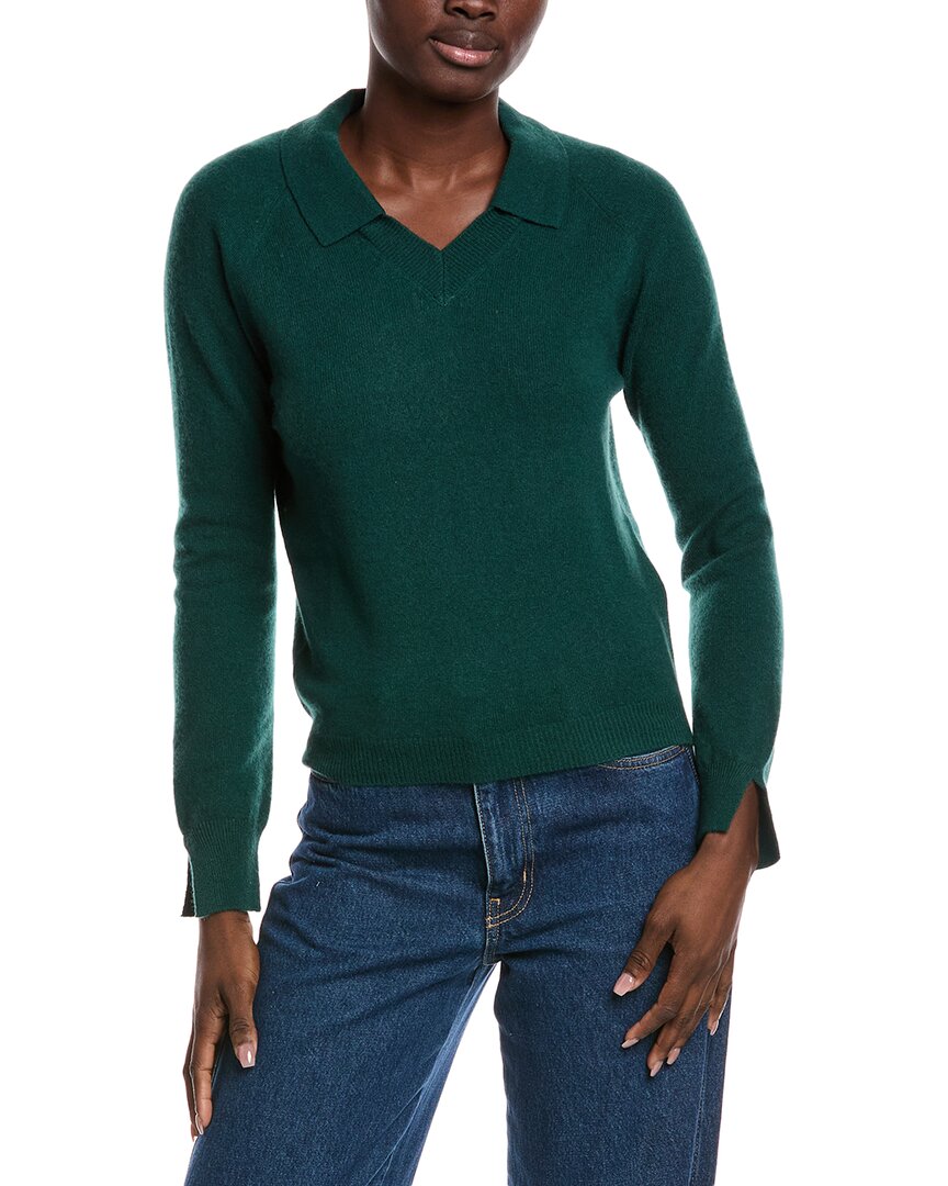 Минни Роуз кашемировый поло свитер Minnie Rose, зеленый 
Минни Роуз кашемировый поло свитер Minnie Rose, зеленый