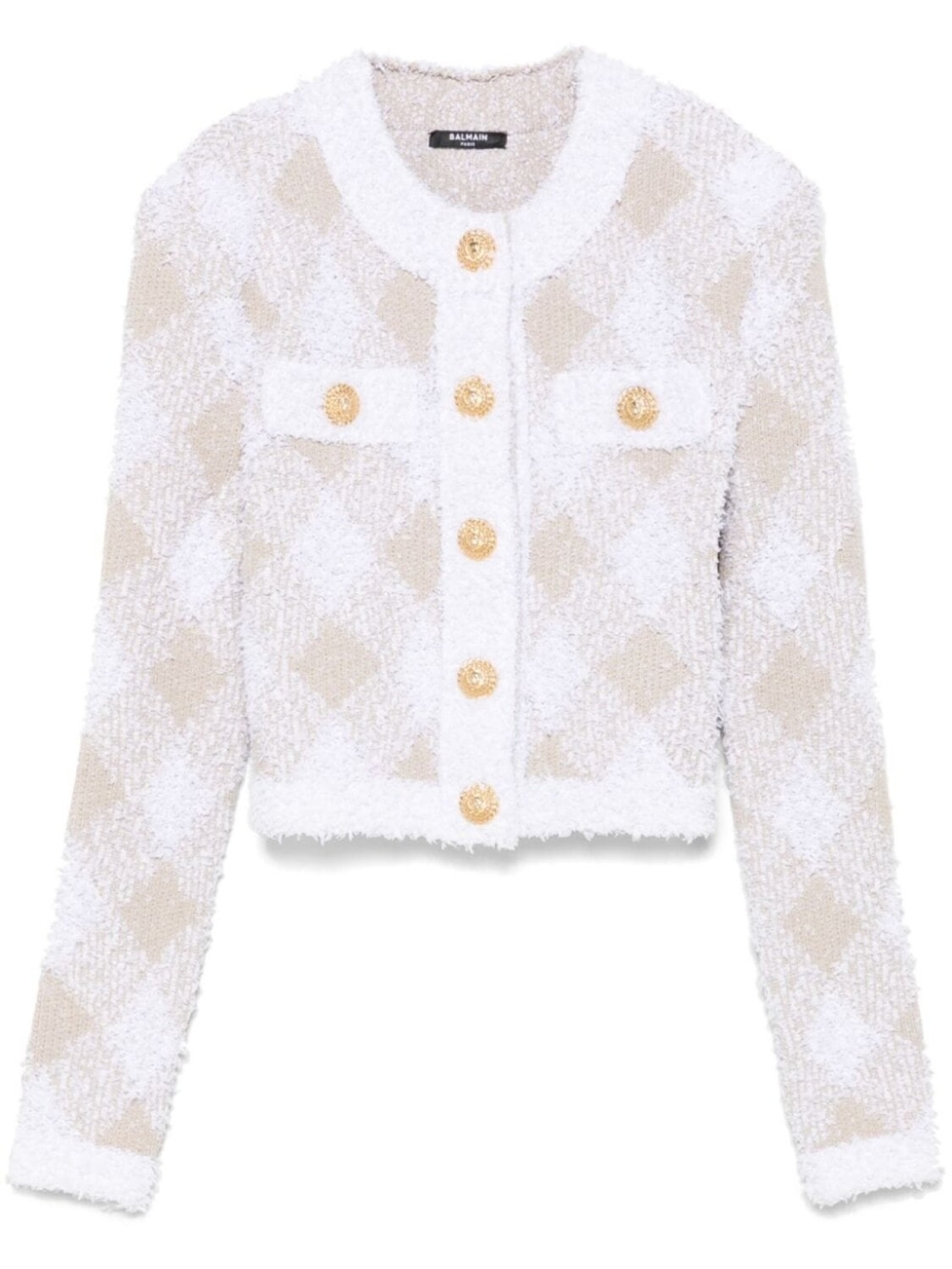 Куртка в клетку гингем Balmain, белый
Куртка в клетку гингем Balmain, белый