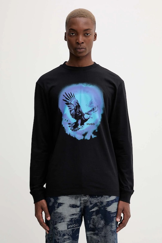 Хлопковая кофта с длинными рукавами Hugo Blue, черный
Хлопковая кофта с длинными рукавами Hugo Blue, черный