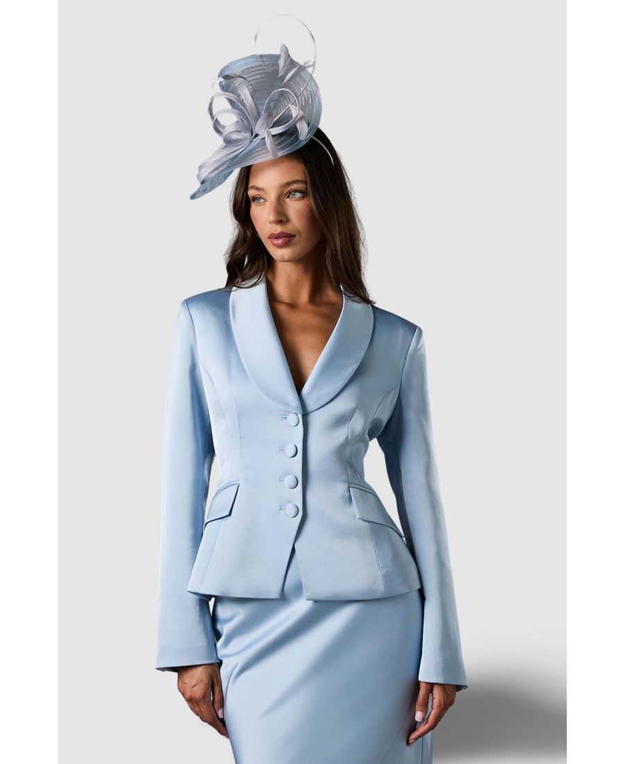 Женский атласный блейзер с лацканами и приталенным силуэтом Coast, Dusty blue
Женский атласный блейзер с лацканами и приталенным силуэтом Coast, Dusty blue