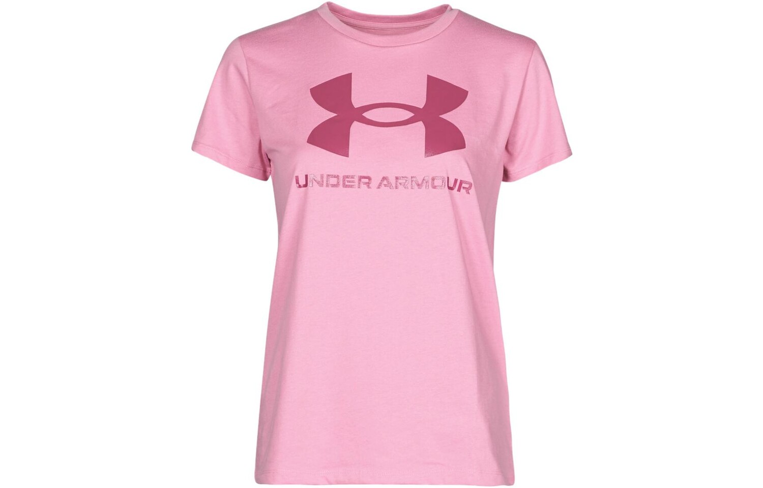 Футболка в спортивном стиле женская розовая Under Armour 
Футболка в спортивном стиле женская розовая Under Armour