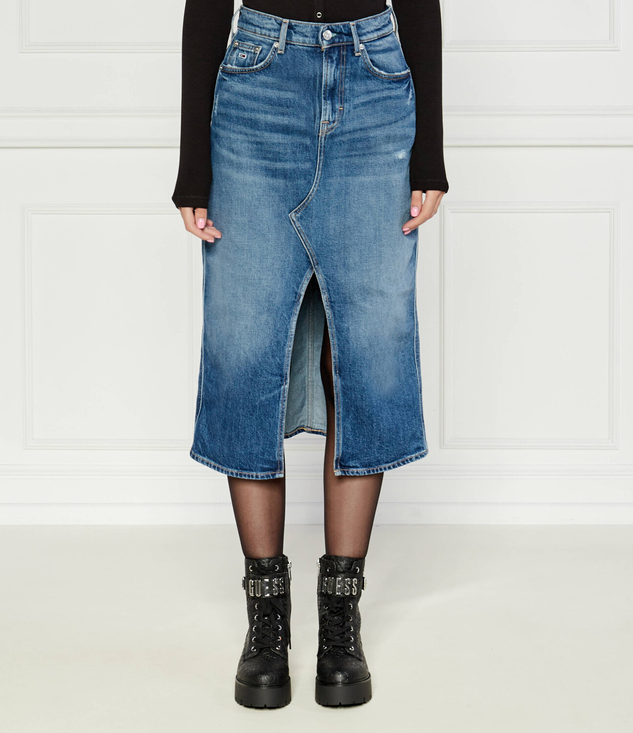 Юбка Tommy Jeans, синий 
Юбка Tommy Jeans, синий