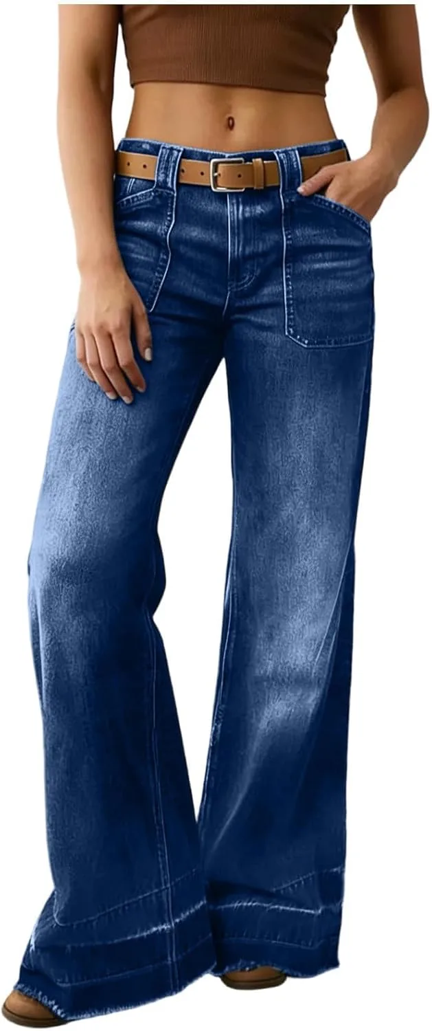 Женские джинсы Wide Leg с высокой талией, прямой крой и карманами QPDJAPD
Женские джинсы Wide Leg с высокой талией, прямой крой и карманами QPDJAPD