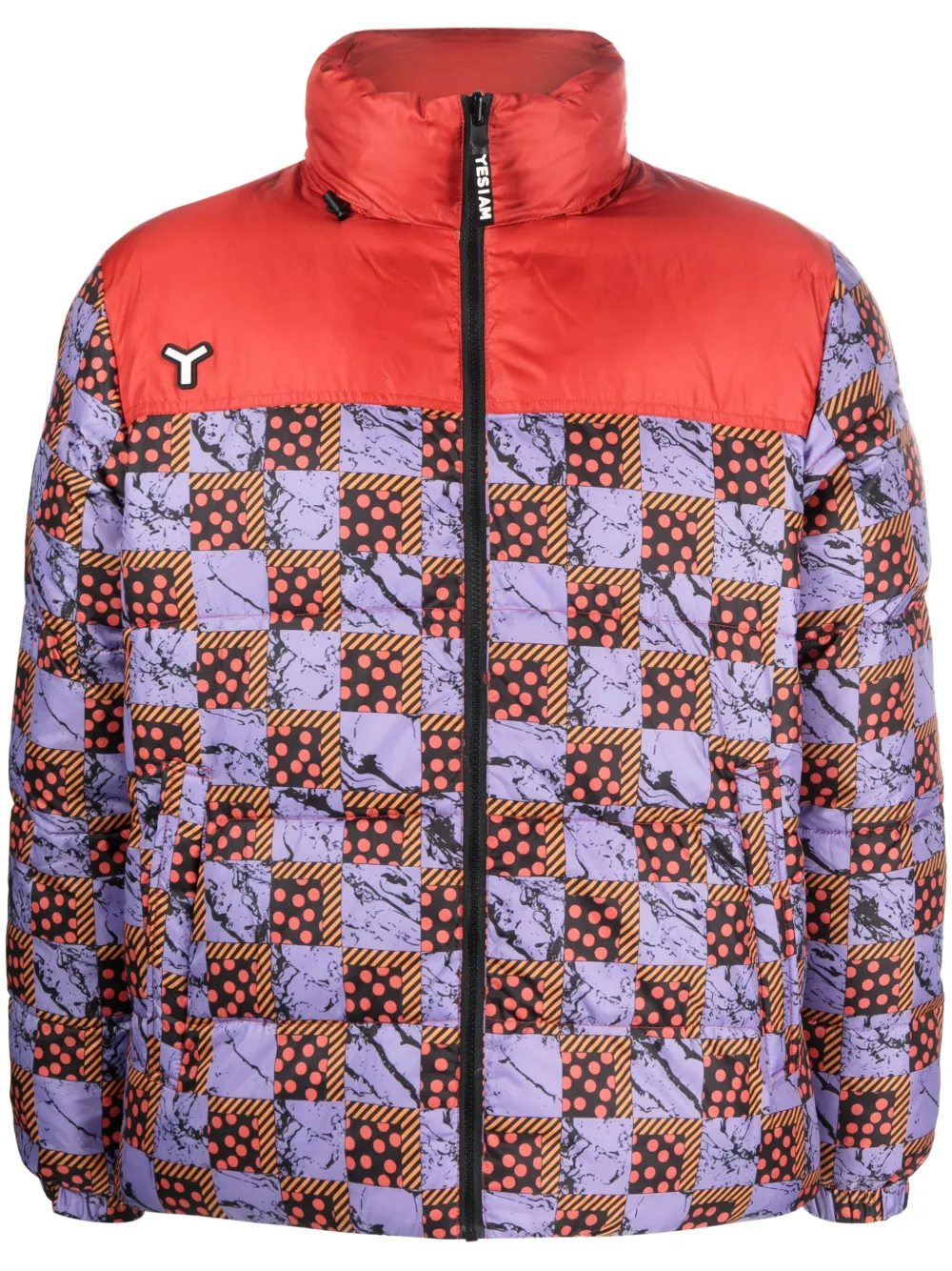 Пуховик с абстрактным принтом yes i am, красный
Пуховик с абстрактным принтом yes i am, красный