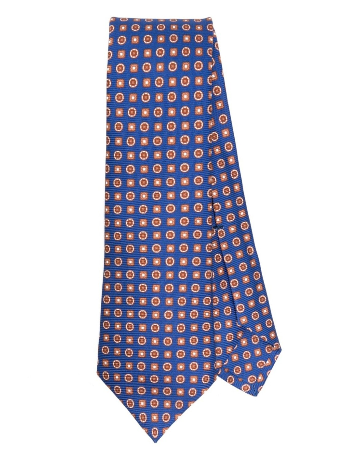 Шелковый галстук с геометрическим принтом Kiton, синий
Шелковый галстук с геометрическим принтом Kiton, синий