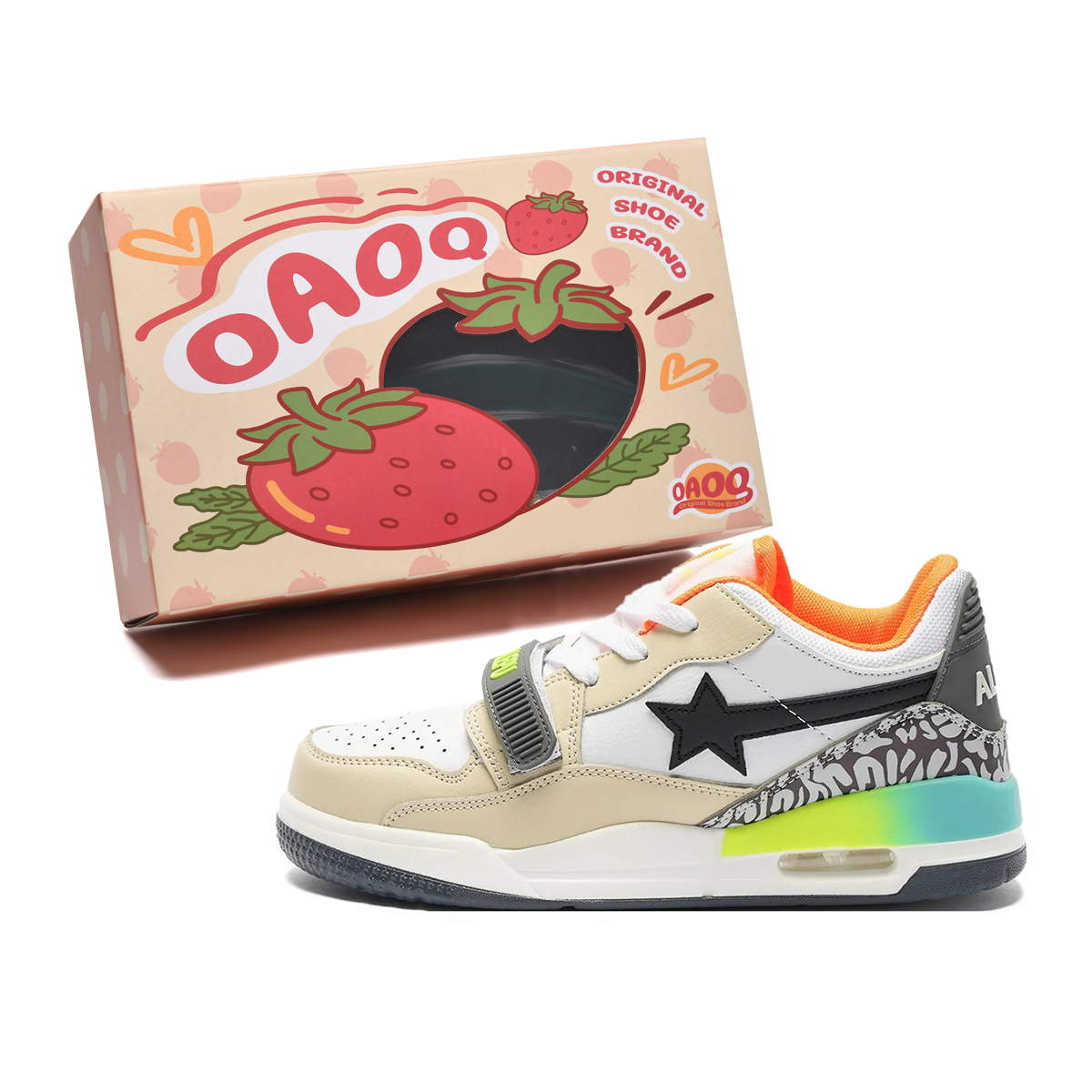 OAOQ Износостойкие легкие дышащие лоу-топ скейтерские кроссовки унисекс бежево-оранжевые, цвет Beige Orange
OAOQ Износостойкие легкие дышащие лоу-топ скейтерские кроссовки унисекс бежево-оранжевые, цвет Beige Orange