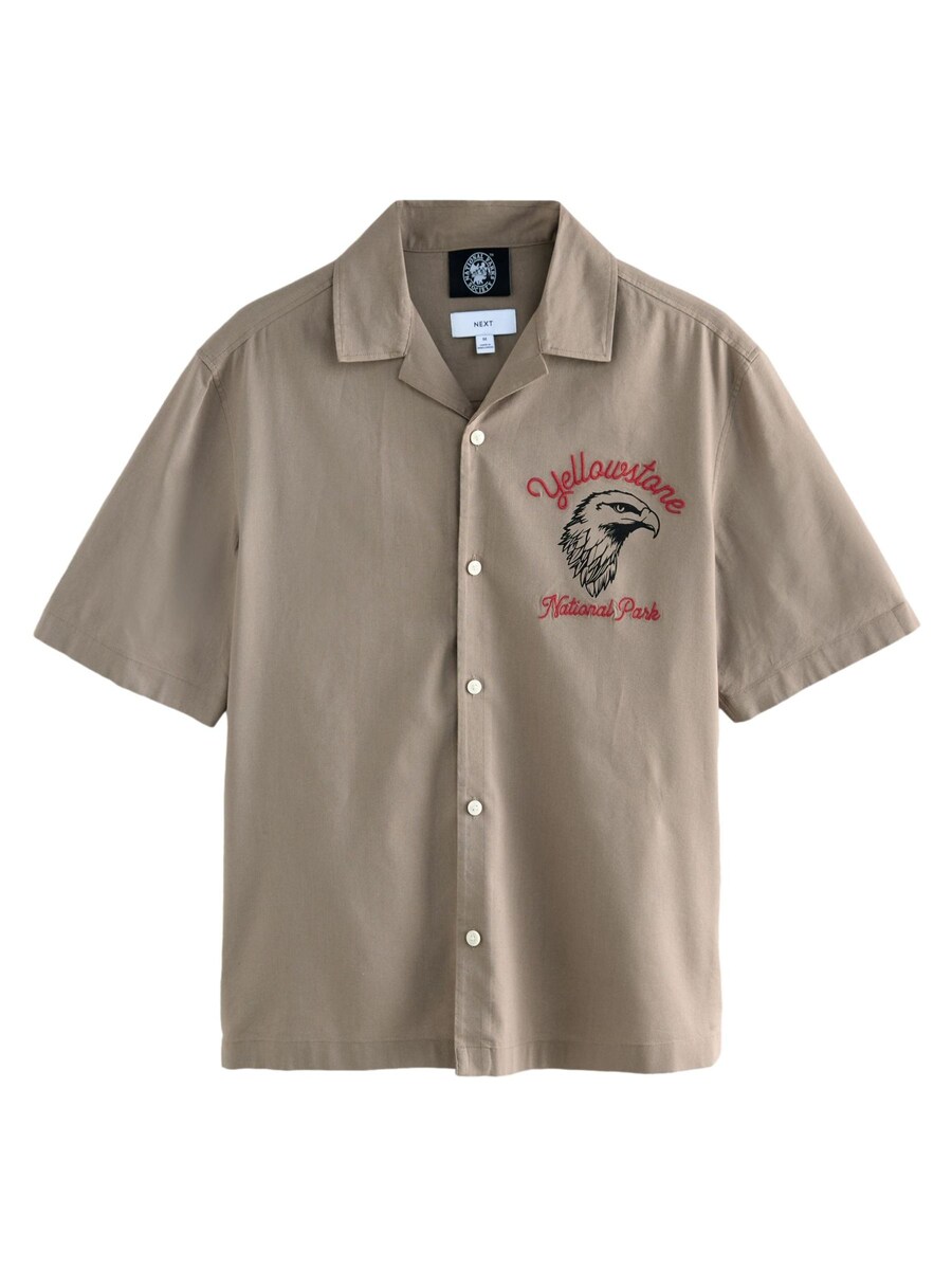 Рубашка на пуговицах классического кроя Next National Park, бежевый
Рубашка на пуговицах классического кроя Next National Park, бежевый