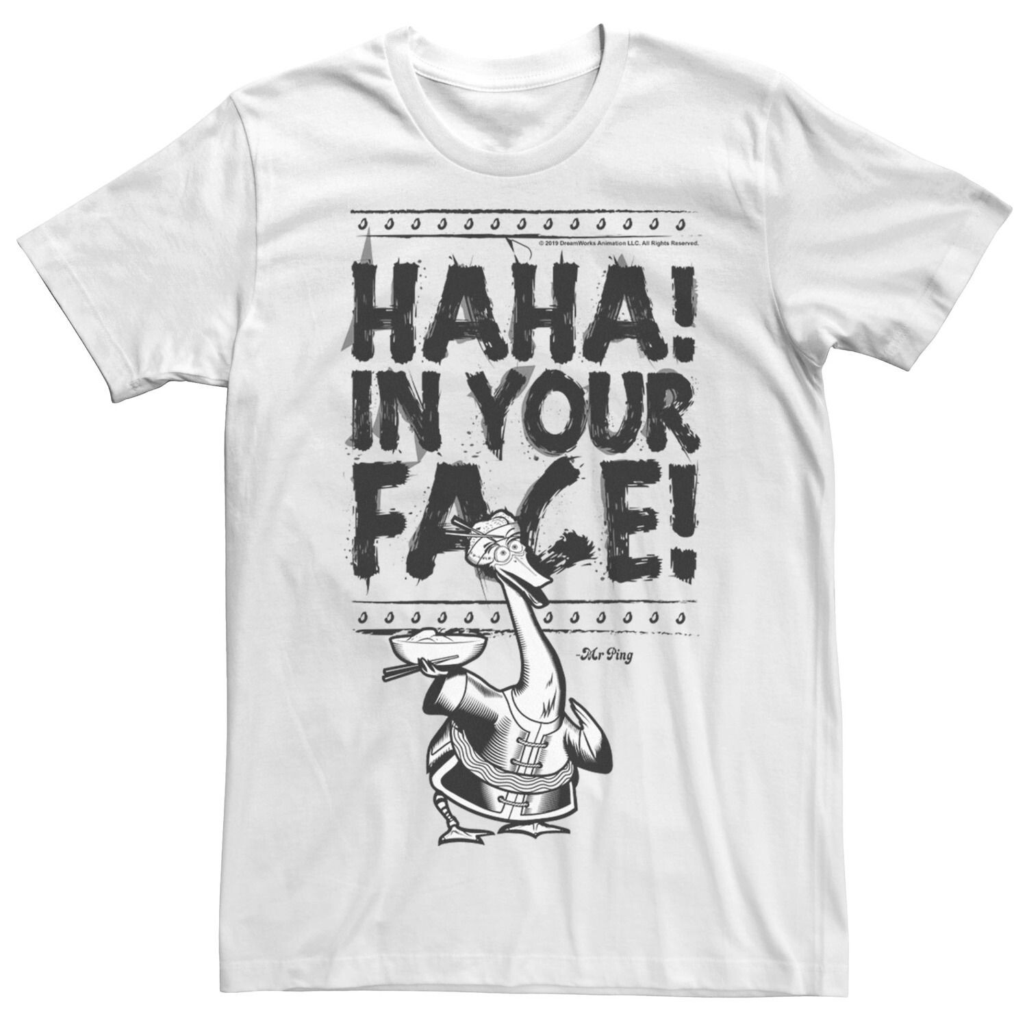 Мужская футболка Kung Fu Panda Mr. Ping Haha In Your Face Sketch Tee Licensed Character
Мужская футболка Kung Fu Panda Mr. Ping Haha In Your Face Sketch Tee Licensed Character