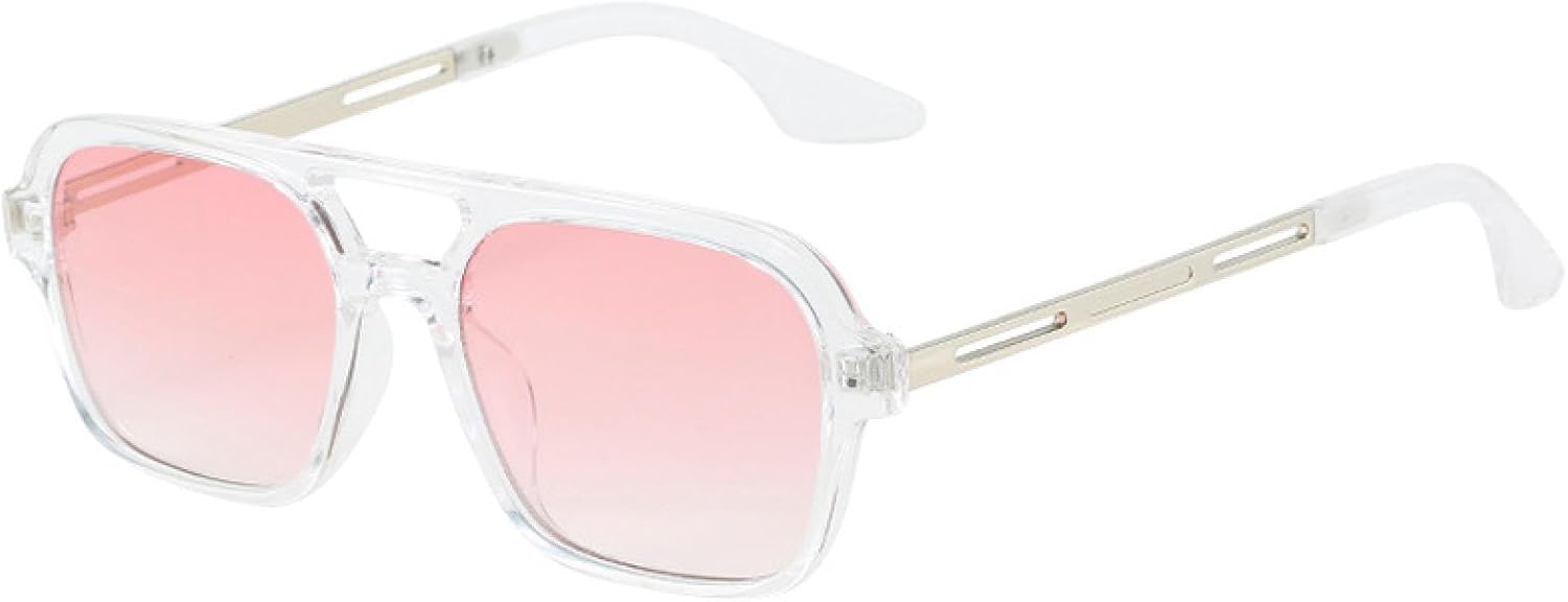 Ретро солнцезащитные очки с двойной перемычкой для женщин, модные очки с прозрачными линзами цвета океана, защита от УФ-излучения UV400 для мужчин, трендовые металлические полые солнцезащитные очки VVTWSSW, Transparent Pink
Ретро солнцезащитные очки с двойной перемычкой для женщин, модные очки с прозрачными линзами цвета океана, защита от УФ-излучения UV400 для мужчин, трендовые металлические полые солнцезащитные очки VVTWSSW, Transparent Pink