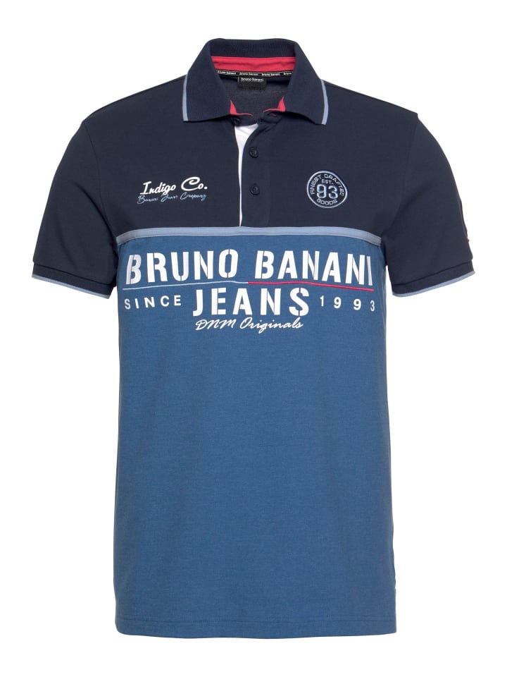 Рубашка поло сине-темно-синего цвета Bruno Banani
Рубашка поло сине-темно-синего цвета Bruno Banani
