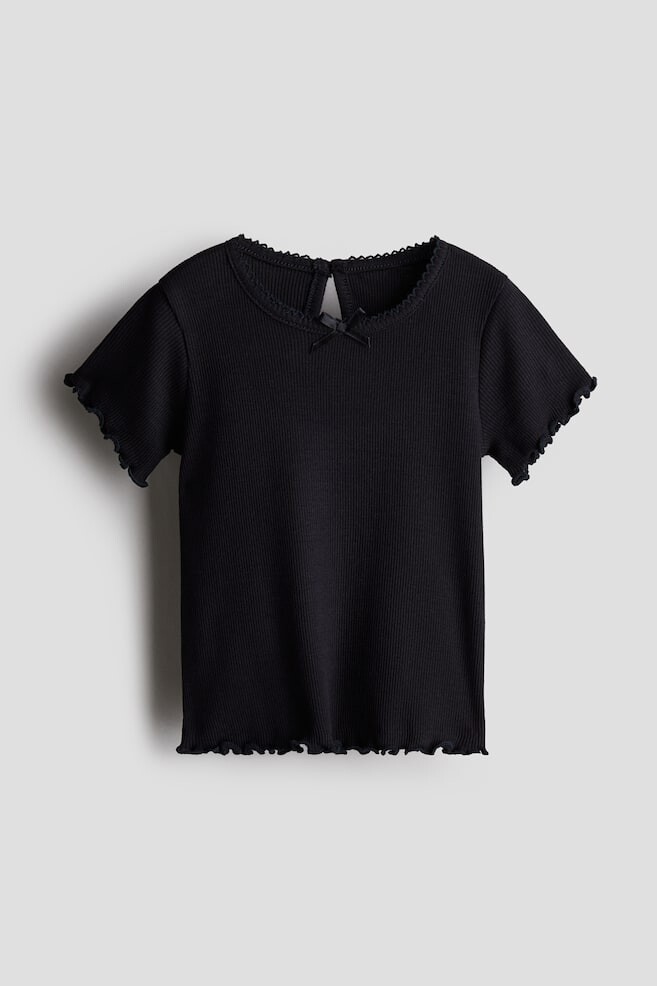 Рубашка из джерси в рубчик H&M, черный
Рубашка из джерси в рубчик H&M, черный