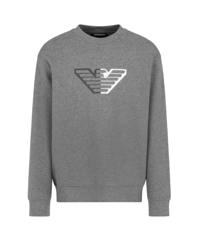 Толстовка с круглым вырезом из двойного трикотажа Emporio Armani, серый
Толстовка с круглым вырезом из двойного трикотажа Emporio Armani, серый