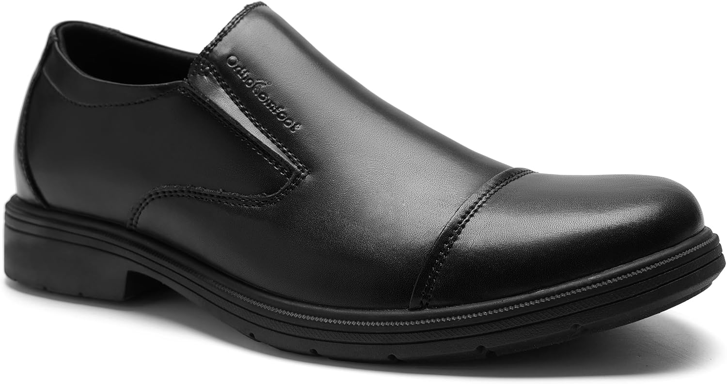 Мужские ортопедические кожаные туфли для комфортной поддержки свода стопы Orthocomfoot, черный
Мужские ортопедические кожаные туфли для комфортной поддержки свода стопы Orthocomfoot, черный