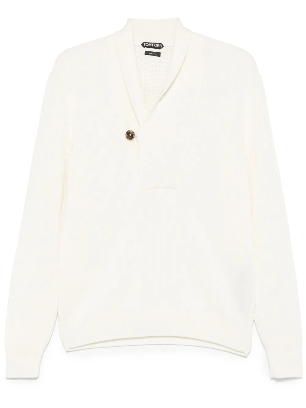 Свитер с воротником-шалькой TOM FORD, белый
Свитер с воротником-шалькой TOM FORD, белый