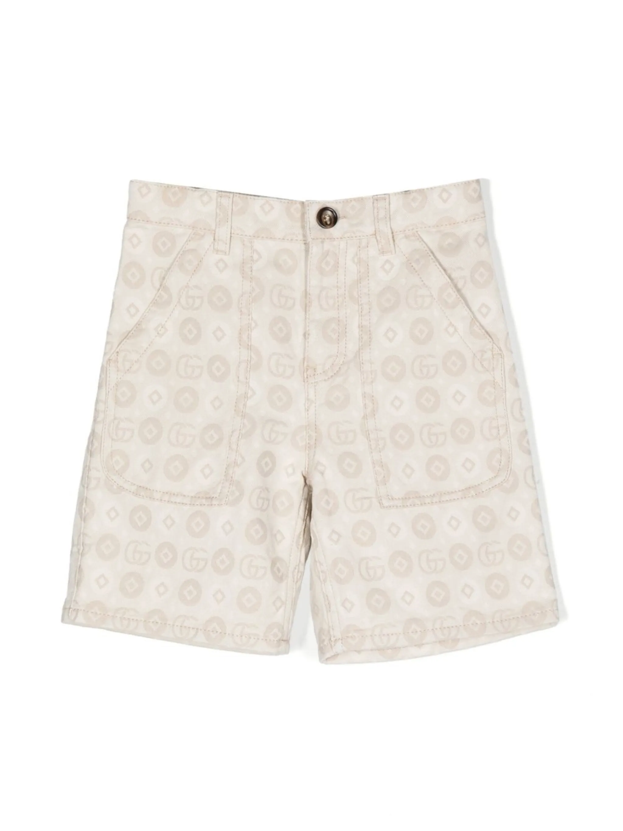 Жаккардовые шорты с логотипом Double G Gucci Kids, белый
Жаккардовые шорты с логотипом Double G Gucci Kids, белый