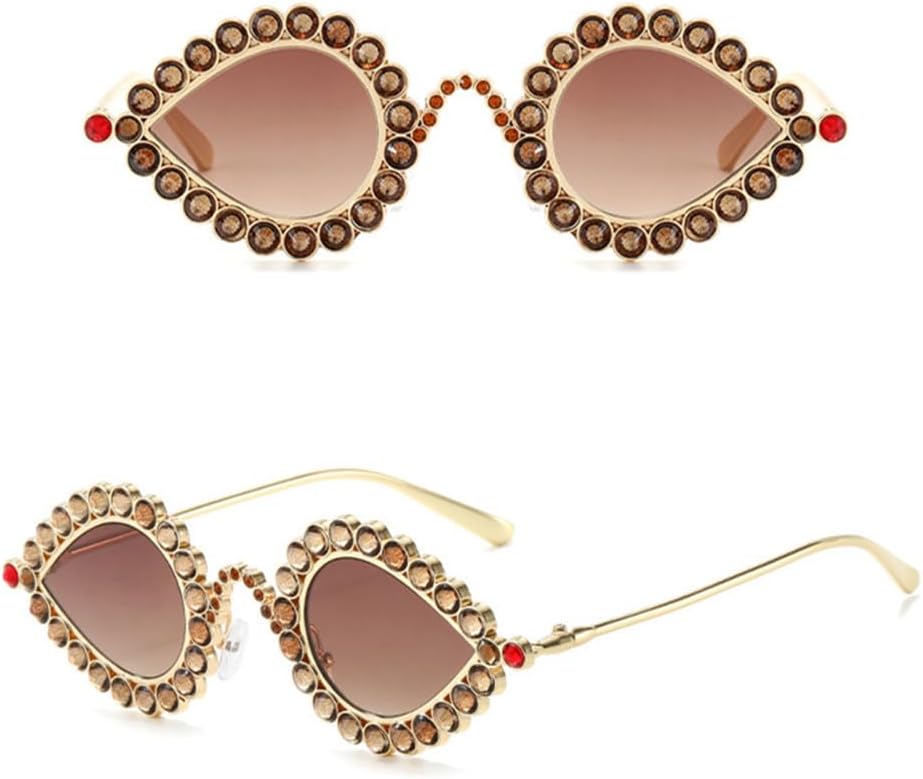 Солнцезащитные очки «кошачий глаз» для женщин, винтажные, в стиле металл-панк, для мужчин, ретро, со стразами, очки с защитой от УФ-излучения UV400 LANGSER, Gold Brown
Солнцезащитные очки «кошачий глаз» для женщин, винтажные, в стиле металл-панк, для мужчин, ретро, со стразами, очки с защитой от УФ-излучения UV400 LANGSER, Gold Brown