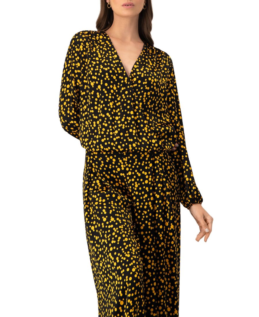 Женская прямая блузка в горошек Ivonne, Black
Женская прямая блузка в горошек Ivonne, Black