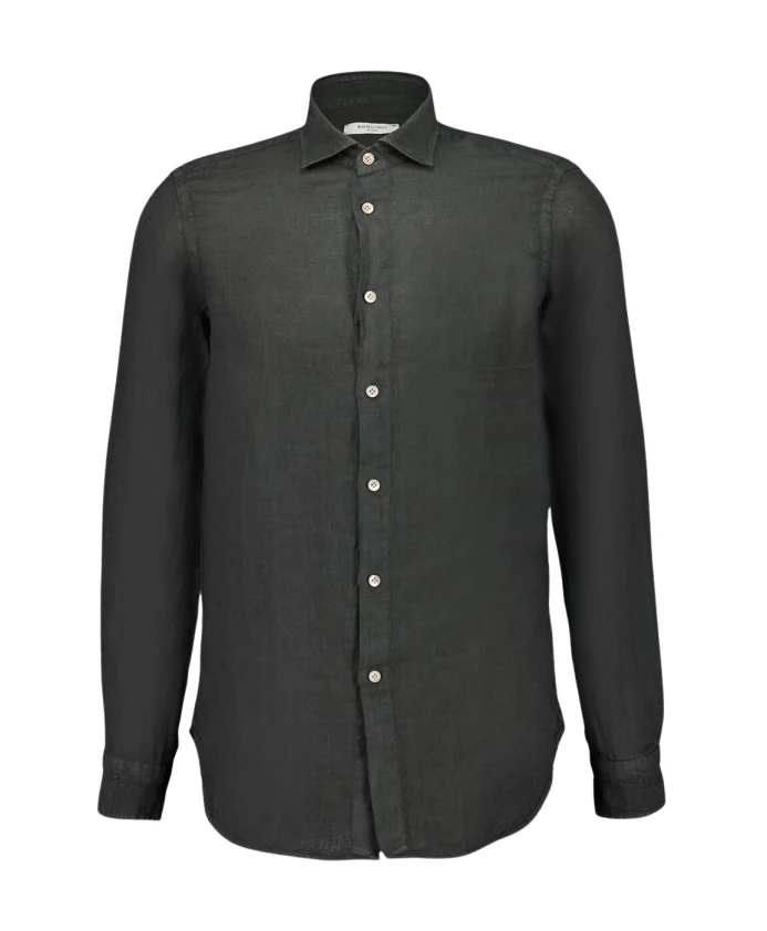 Льняная рубашка угольно-зеленого цвета, стандартный крой. Boglioli, зеленый
Льняная рубашка угольно-зеленого цвета, стандартный крой. Boglioli, зеленый