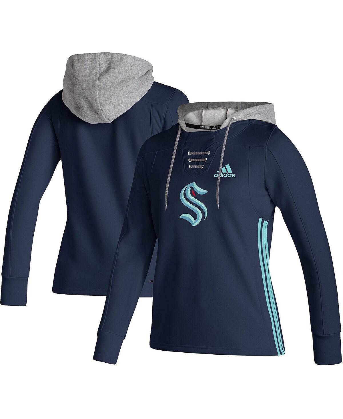 Женский темно-синий пуловер с капюшоном Seattle Kraken Skate Lace AEROREADY adidas
Женский темно-синий пуловер с капюшоном Seattle Kraken Skate Lace AEROREADY adidas