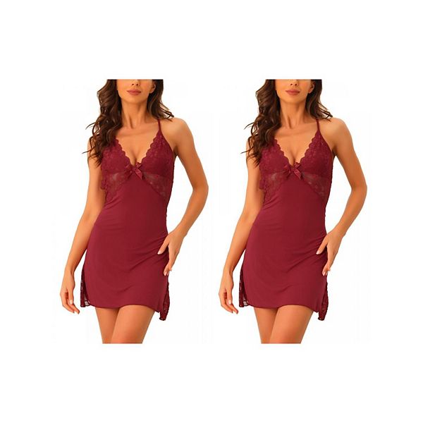 Женский комплект ночного белья с кружевом и глубоким вырезом Inspire Chic, Red
Женский комплект ночного белья с кружевом и глубоким вырезом Inspire Chic, Red