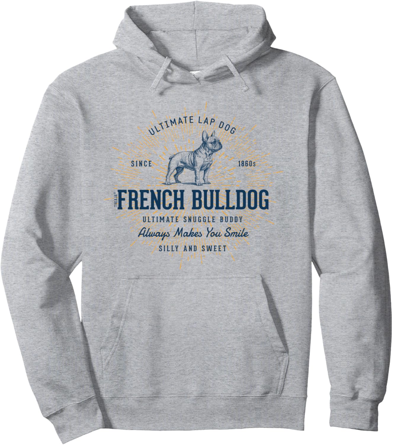 Винтажная толстовка в стиле ретро с французским бульдогом Treaja French Bulldog, серый
Винтажная толстовка в стиле ретро с французским бульдогом Treaja French Bulldog, серый