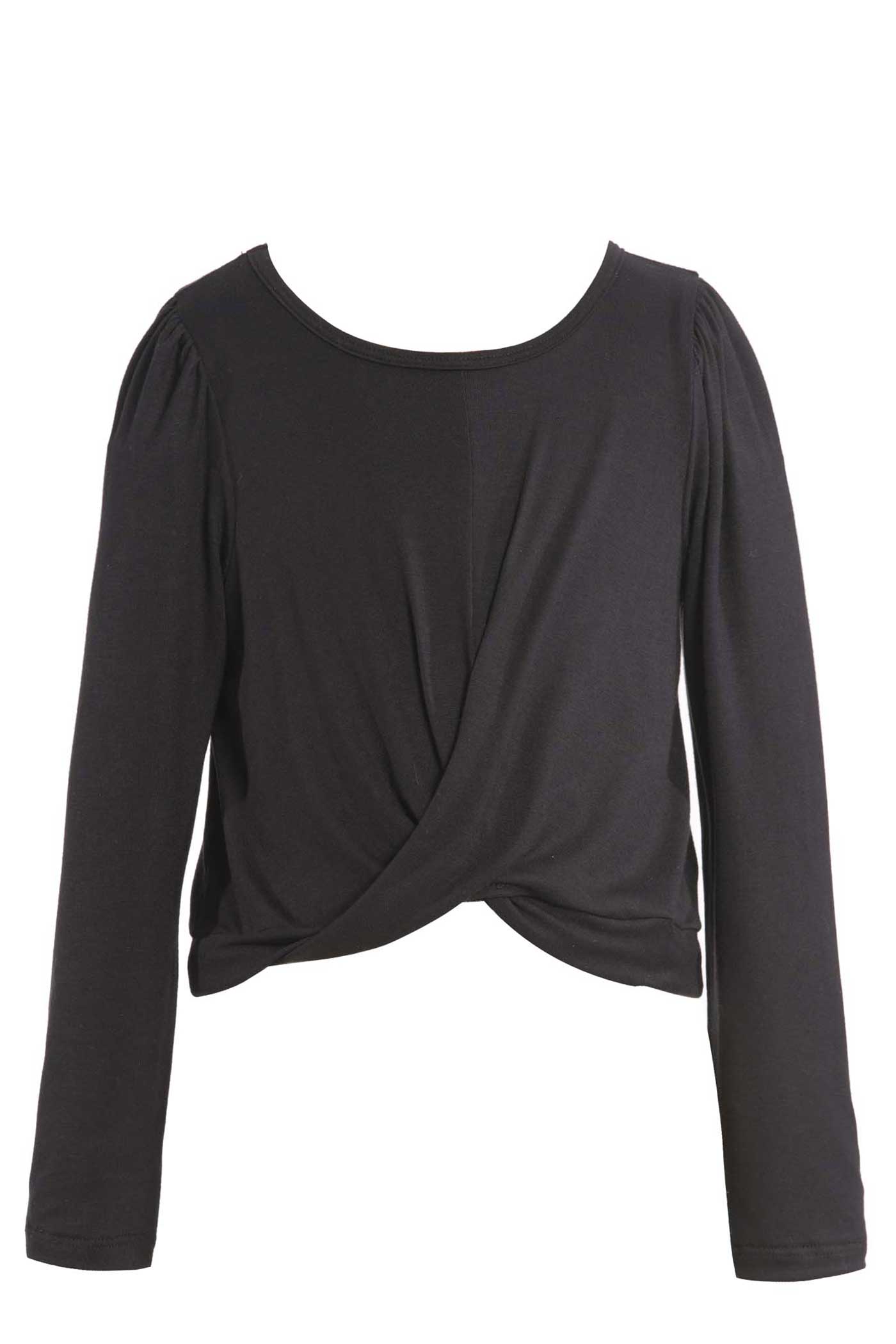 Топ с длинными рукавами и перекрученной передней частью для больших девочек Hannah Banana, черный
Топ с длинными рукавами и перекрученной передней частью для больших девочек Hannah Banana, черный