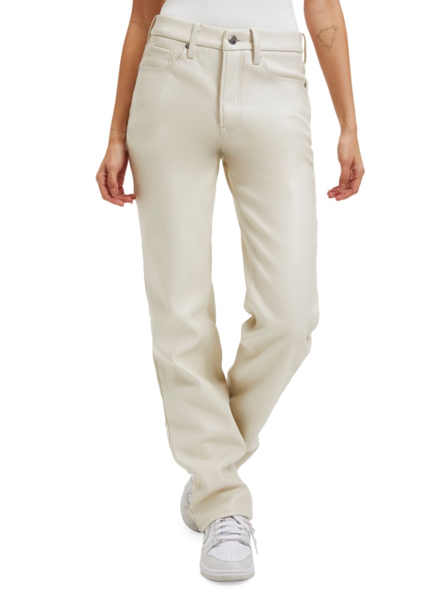 Хорошие брюки из искусственной кожи в стиле 90-х Good American, цвет Bone
Хорошие брюки из искусственной кожи в стиле 90-х Good American, цвет Bone