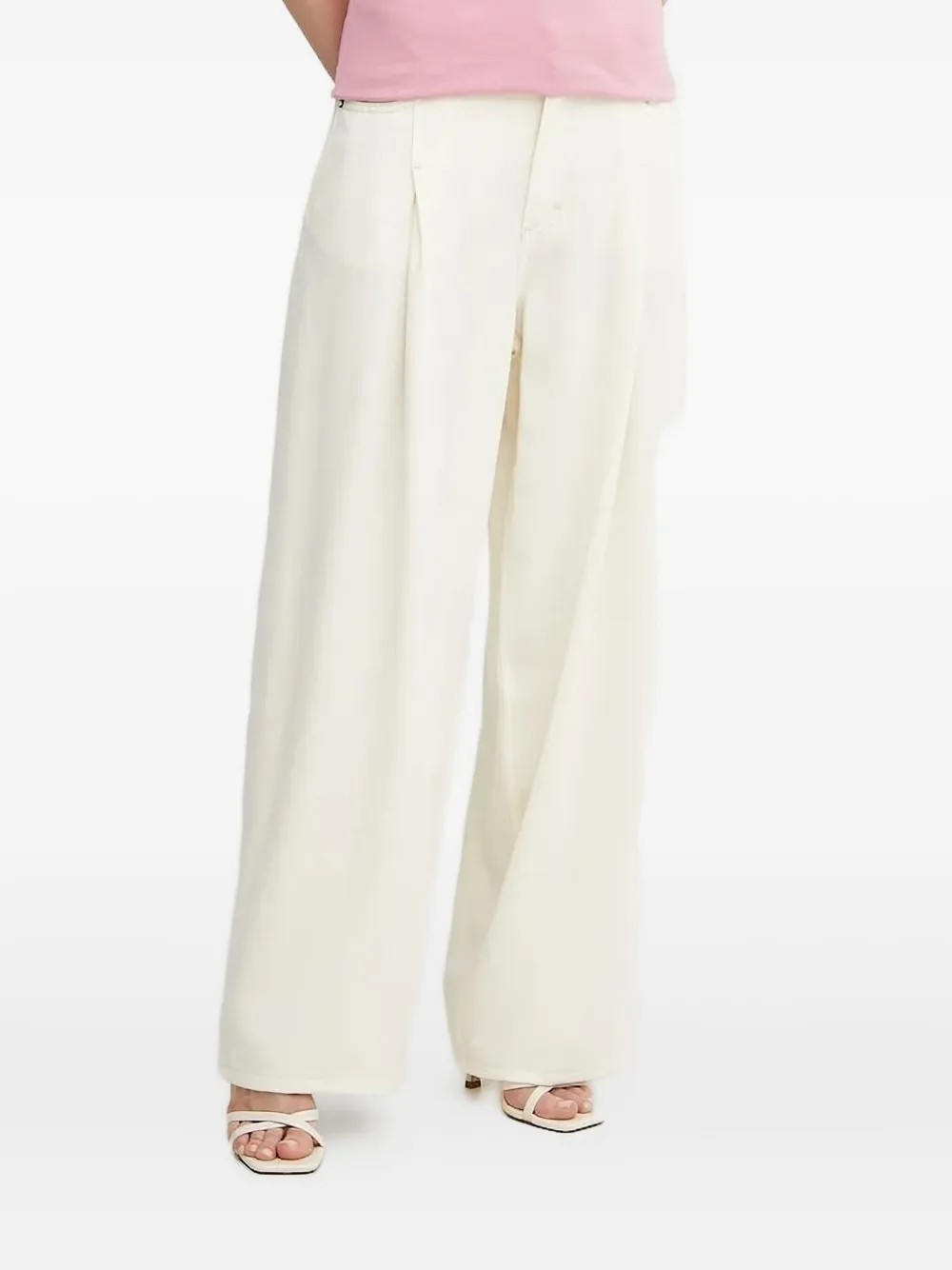 Широкие джинсы со складками Boss, белый
Широкие джинсы со складками Boss, белый