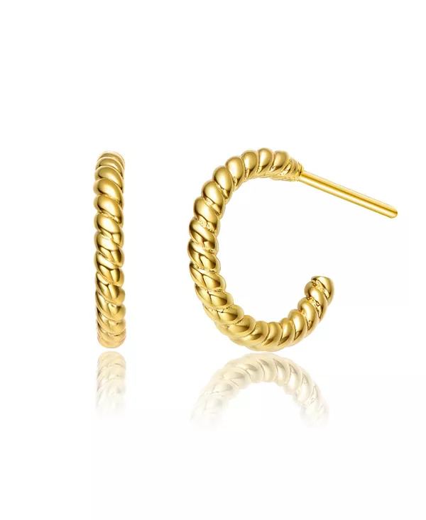 Серьги-Кольца открытого типа из стерлингового серебра 14 карат с прозрачным кубическим цирконием и позолотой Genevive, gold
Серьги-Кольца открытого типа из стерлингового серебра 14 карат с прозрачным кубическим цирконием и позолотой Genevive, gold