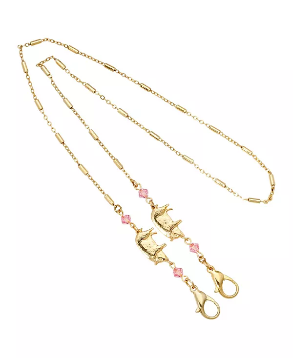 Цепочка-Держатель для маски для лица из золотистого бисера 2028, pink
Цепочка-Держатель для маски для лица из золотистого бисера 2028, pink