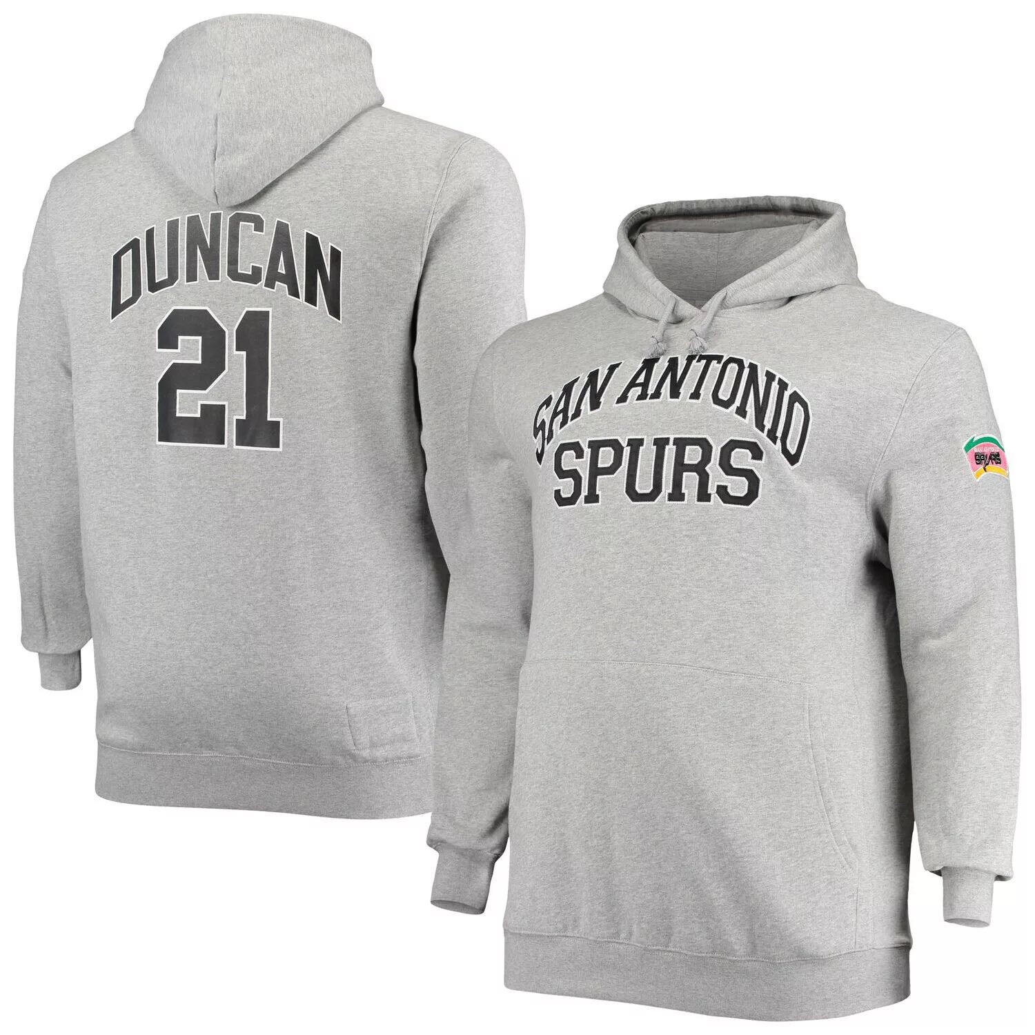 Мужская толстовка с капюшоном Mitchell & Ness Tim Duncan Heathered Grey San Antonio Spurs Big & Tall Name & Number
Мужская толстовка с капюшоном Mitchell & Ness Tim Duncan Heathered Grey San Antonio Spurs Big & Tall Name & Number