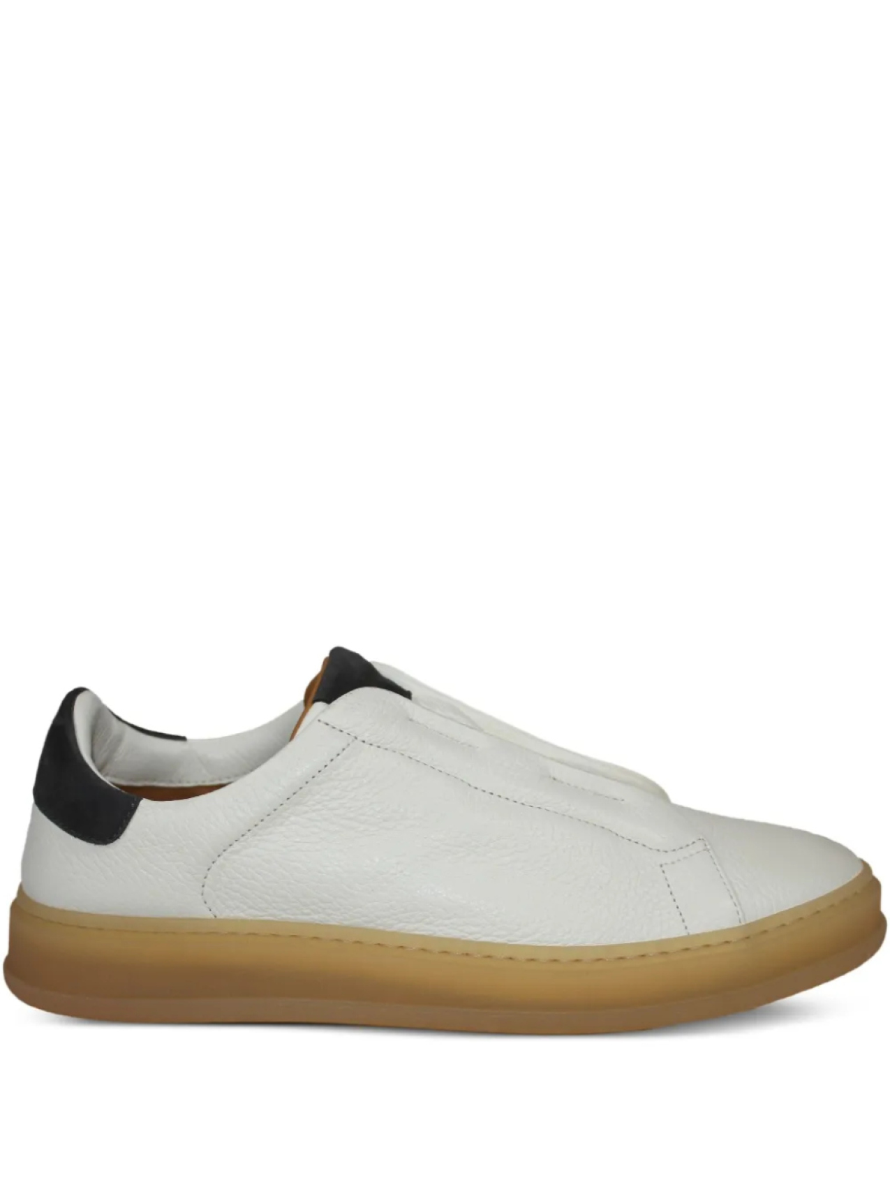 Кроссовки из кожи без застежек Kiton, белый 
Кроссовки из кожи без застежек Kiton, белый