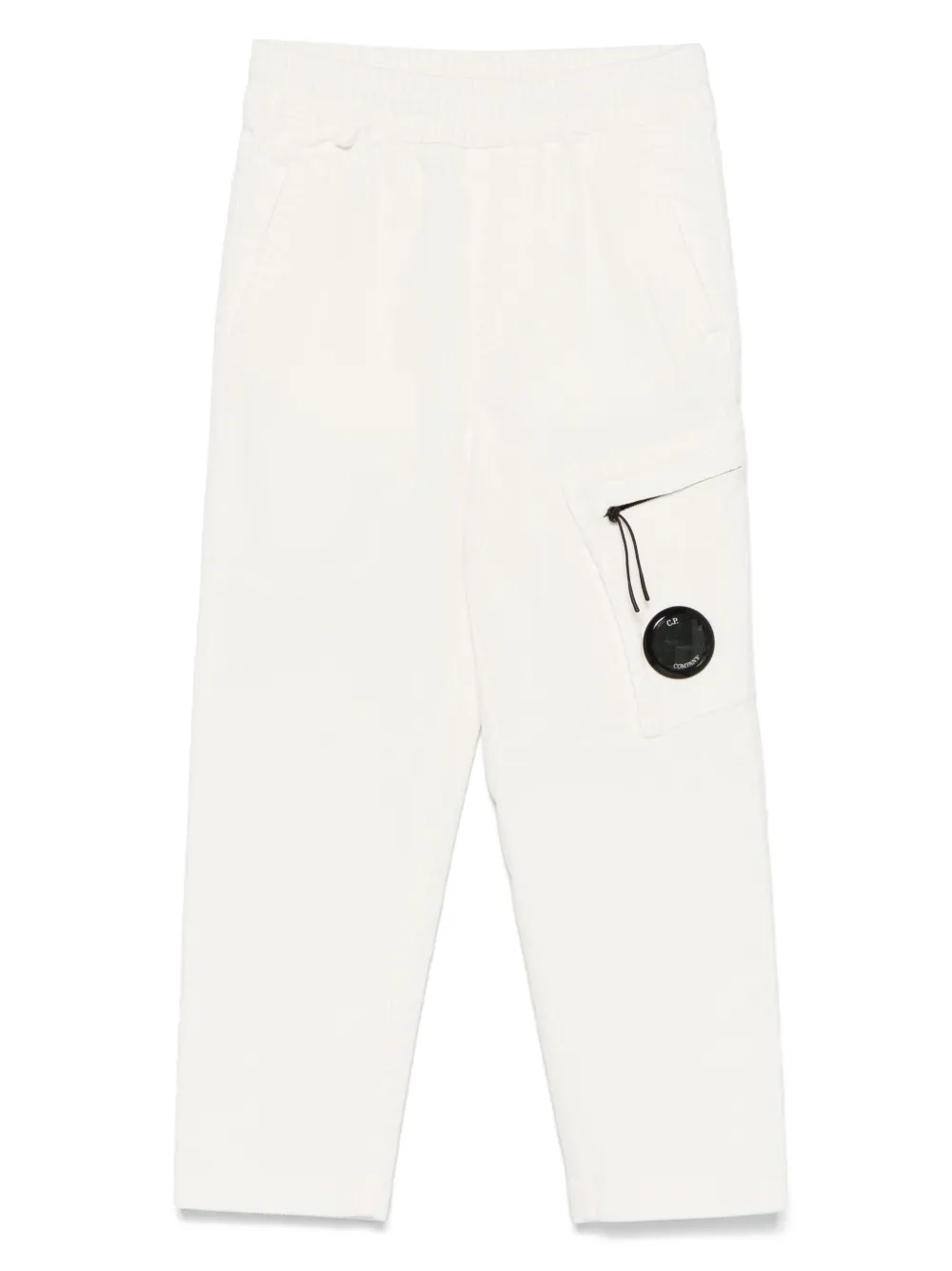 Брюки с декором Lens C.P. Company Kids, белый 
Брюки с декором Lens C.P. Company Kids, белый