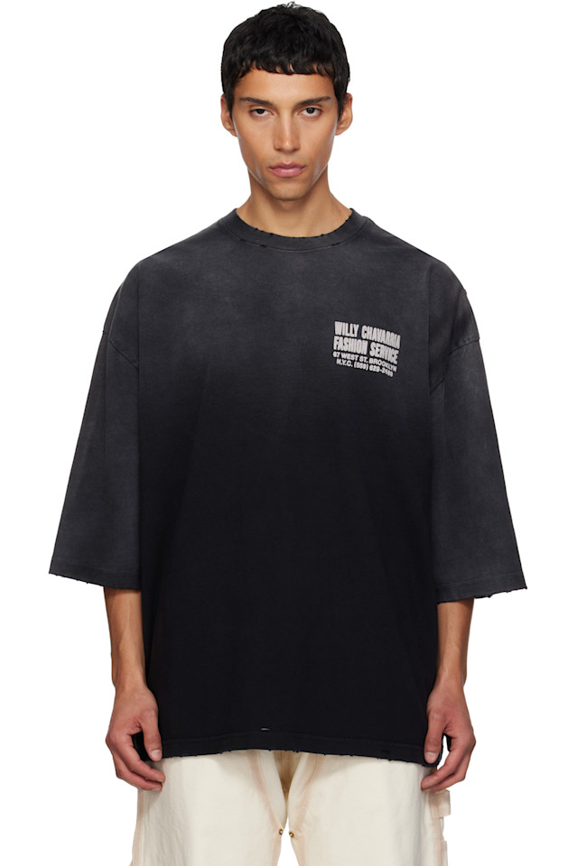 Футболка с изображением буйвола и надписью «Услуги моды» Willy Chavarria, черный
Футболка с изображением буйвола и надписью «Услуги моды» Willy Chavarria, черный