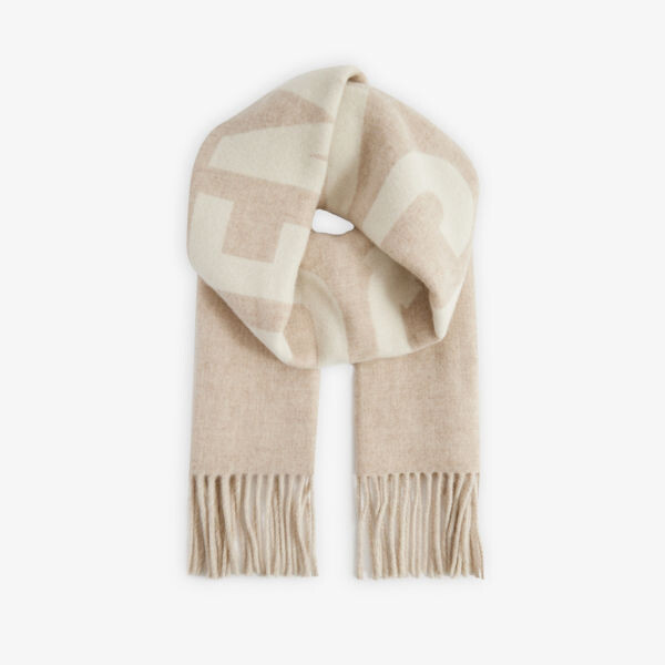 Шерстяной шарф с кисточками L'Echarpe Jacquemus, бежевый
Шерстяной шарф с кисточками L'Echarpe Jacquemus, бежевый