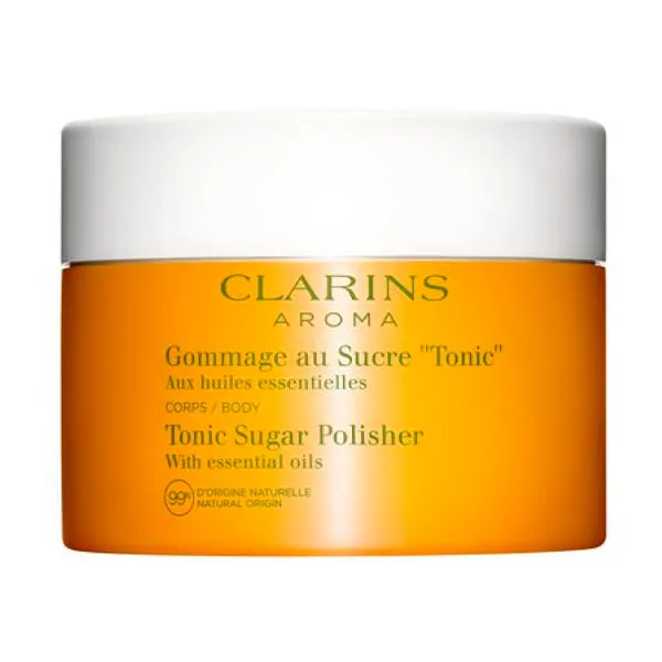 Скраб для тела с эфирными маслами Gommage Au Sucre Tonic Clarins, 250 g
Скраб для тела с эфирными маслами Gommage Au Sucre Tonic Clarins, 250 g