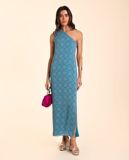 Асимметричное платье миди с разрезом The-Are, синий
Асимметричное платье миди с разрезом The-Are, синий