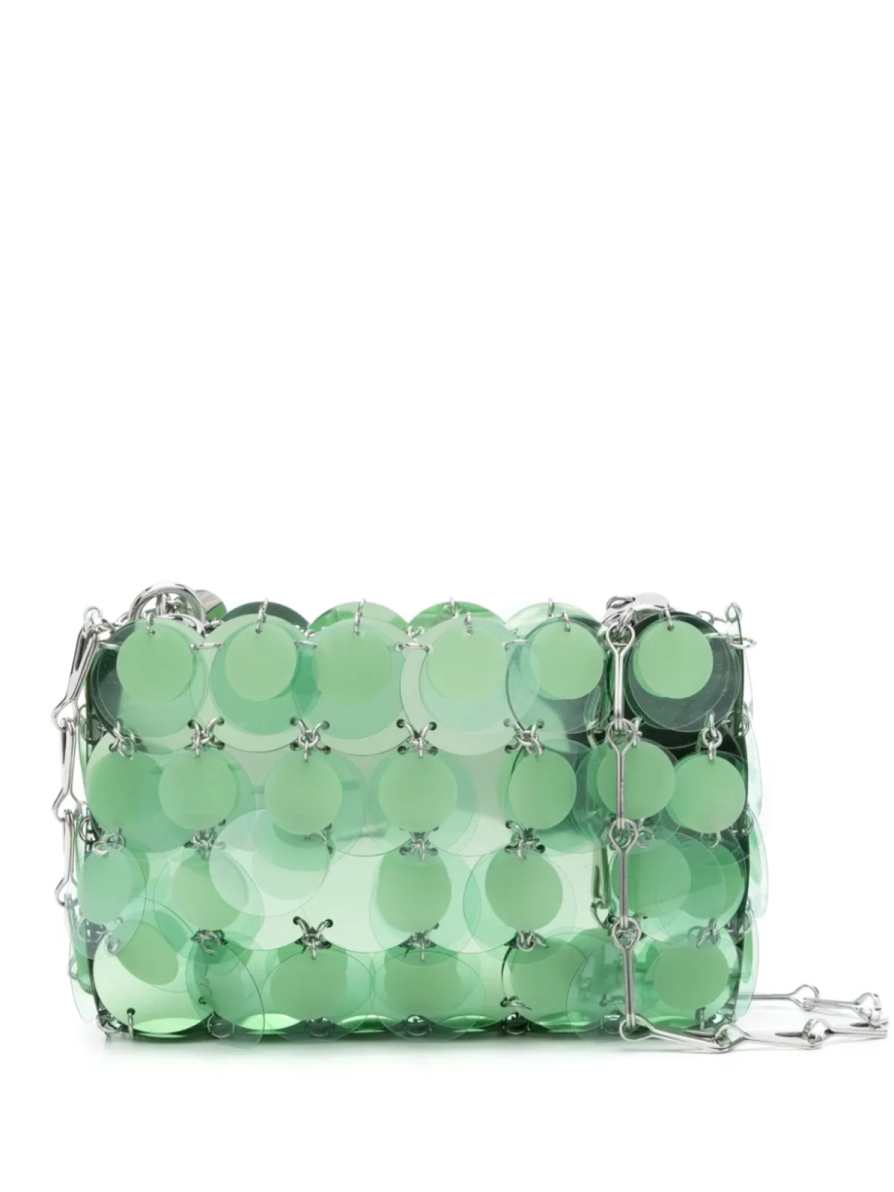 Rabanne сумка на плечо с пайетками, зеленый 
Rabanne сумка на плечо с пайетками, зеленый