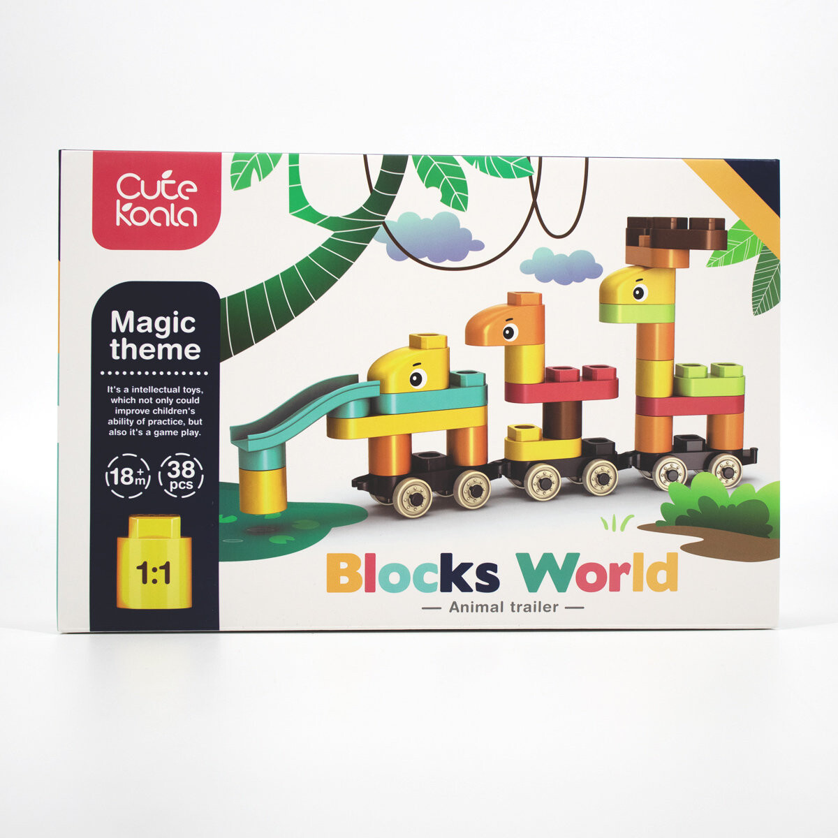 Животные из кубиков на колесиках для малышей 38 шт. Inna marka
Животные из кубиков на колесиках для малышей 38 шт. Inna marka