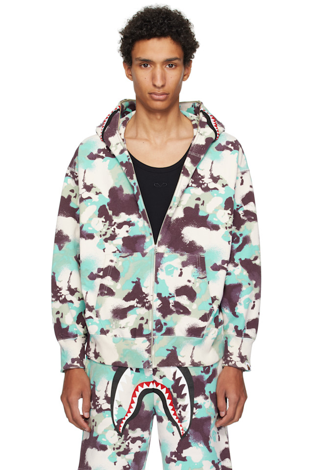 Bape Толстовка на молнии с камуфляжным рисунком в виде акулы, сине-фиолетового цвета
Bape Толстовка на молнии с камуфляжным рисунком в виде акулы, сине-фиолетового цвета