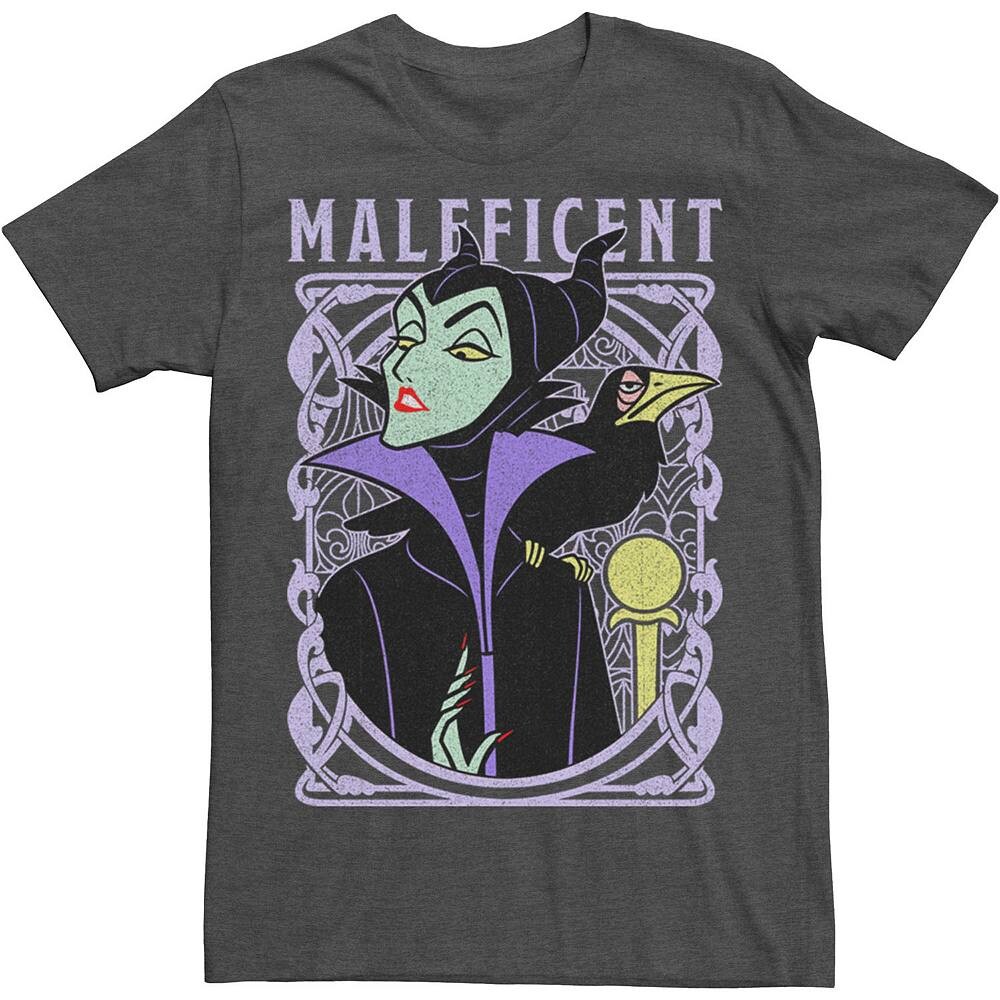 Мужская футболка Old School с плакатом Disney's Sleeping Beauty Maleficent Licensed Character, цвет Charcoal Heather 
Мужская футболка Old School с плакатом Disney's Sleeping Beauty Maleficent Licensed Character, цвет Charcoal Heather