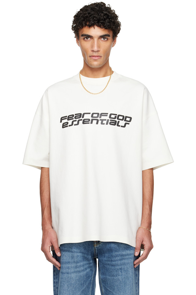 Fear Of God Essentials Праздничная футболка Off-White из ткани понте в стиле 90-х
Fear Of God Essentials Праздничная футболка Off-White из ткани понте в стиле 90-х