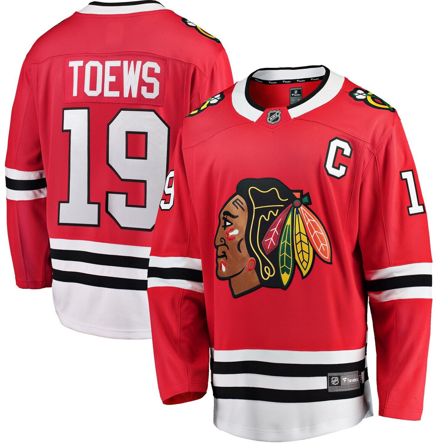 Фирменная футболка Youth Fanatics Джонатана Тэйвза Red Chicago Blackhawks, отколовшаяся домашняя футболка игрока Fanatics 
Фирменная футболка Youth Fanatics Джонатана Тэйвза Red Chicago Blackhawks, отколовшаяся домашняя футболка игрока Fanatics